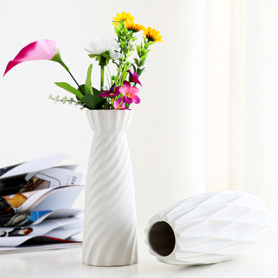 速发培瓷干花花瓶小花新满天星水陶摆件白色客厅插清家居装饰