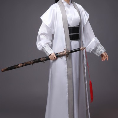 速发新款剑客侠装古装 大男服装 唐装汉服 古代侠客侠客武士表演