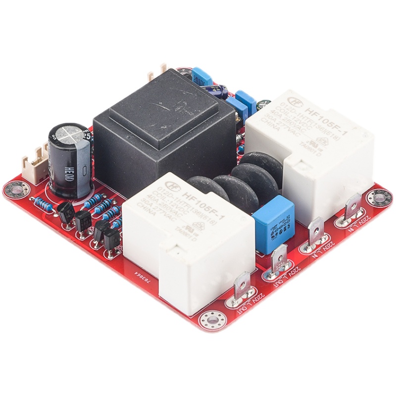 功放电源延时软启动温度保护板甲类板2000W大功率软启动延时板