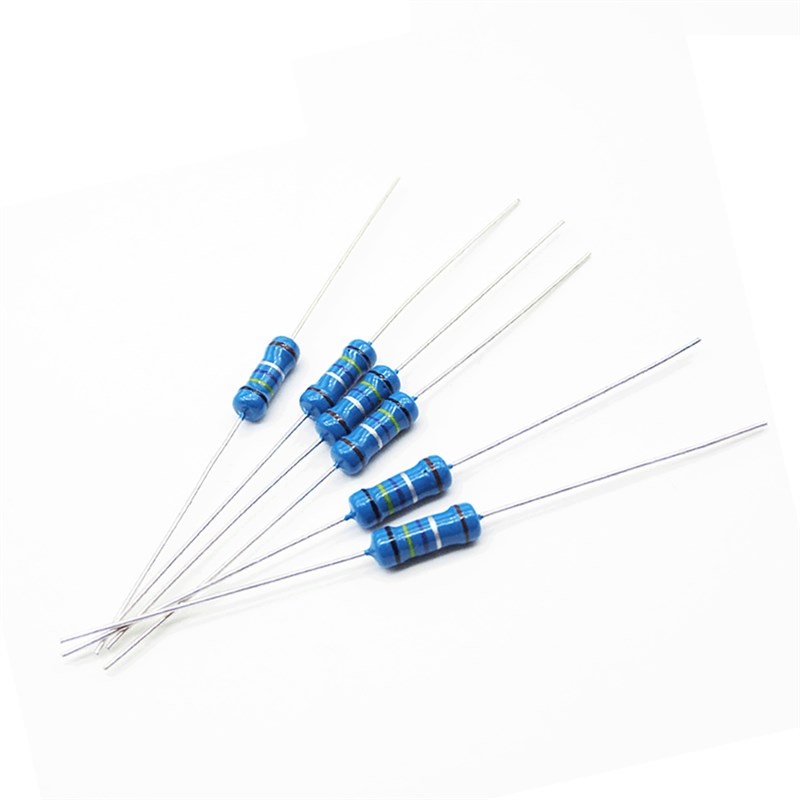 1/2W金属膜电阻器元件1%五色环2k1K4.7K 10K 100K 100欧120欧姆1M