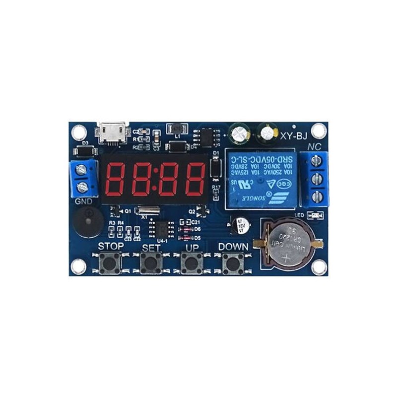 实时继电器 定时 与时钟同步/时间控制/延时 24H定时 5个时间段