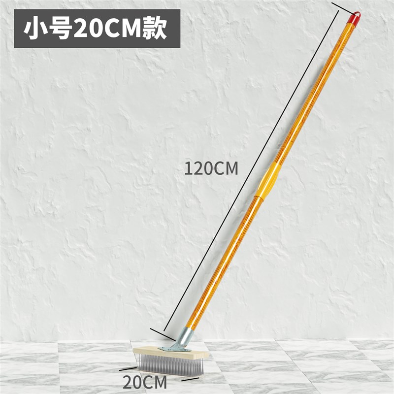 不锈钢钢丝刷去青苔长柄铁刷子洗地扫把钢刷除神器清洁刷地板刷子