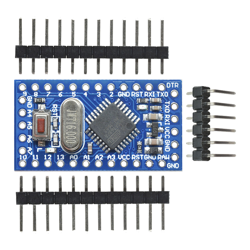 ATMEGA168P芯片 pro mini 插件晶振版  电子积木 5V/16M  蓝板