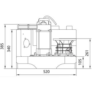 智污 卫间能地下污生水提升设备 60LPE外置AHWT PQ泵室污水提升器