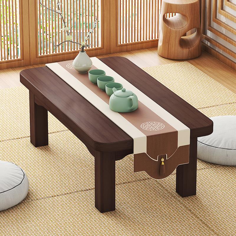炕桌吃饭桌榻榻米实木小茶桌家用农村楠竹飘窗日式床上简约矮桌子