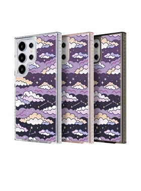 THE HOODxCarly艺术家联名Magical Clouds适用于三星Galaxy S25/24/23 Ultra/Plus气垫防摔手机壳镜面保护壳