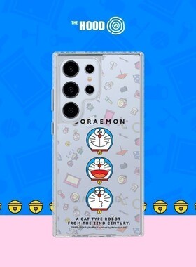 THE HOODx哆啦A梦联名 哆啦A梦图案 适用于三星Galaxy S25/24/23 Ultra/Plus 气垫防摔手机壳镜面保护壳