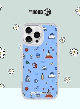 THE HOODxAshleigh Green艺术家联名 Santorini  适用苹果iPhone17/16/15/Plus/Pro/Max 气垫防摔镜面保护壳