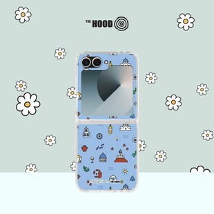 适用于三星Samsung HOODxAshleigh 5磁吸透明保护壳前屏中轴保护 Green联名Santorini Flip THE Fold7