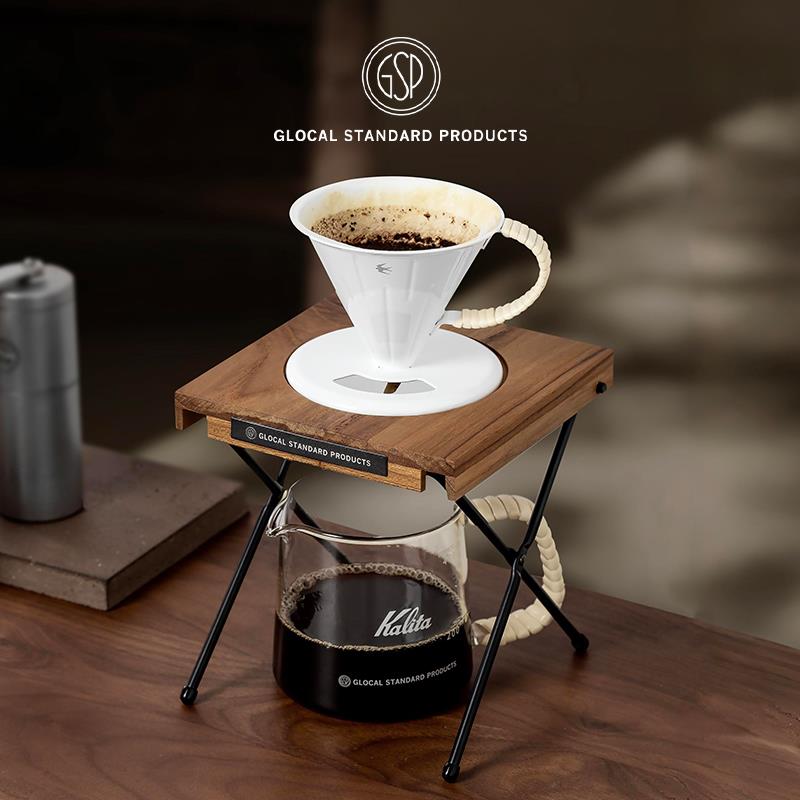 日本GSP燕印滴漏咖啡过滤器V60手冲滤杯藤编手冲咖啡壶 器具套装