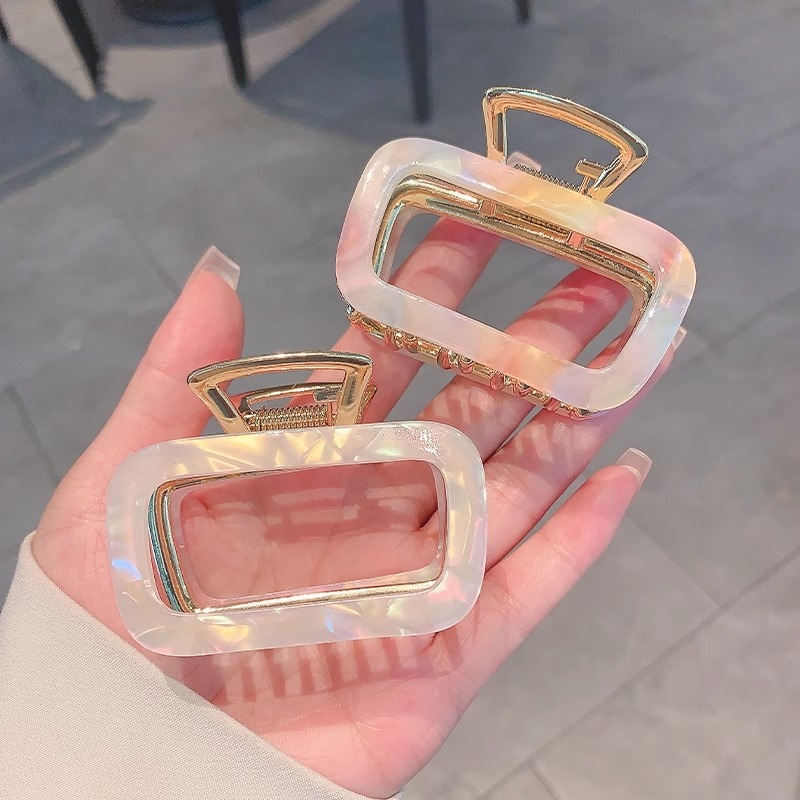 高级感人鱼醋酸发夹中号方形抓夹