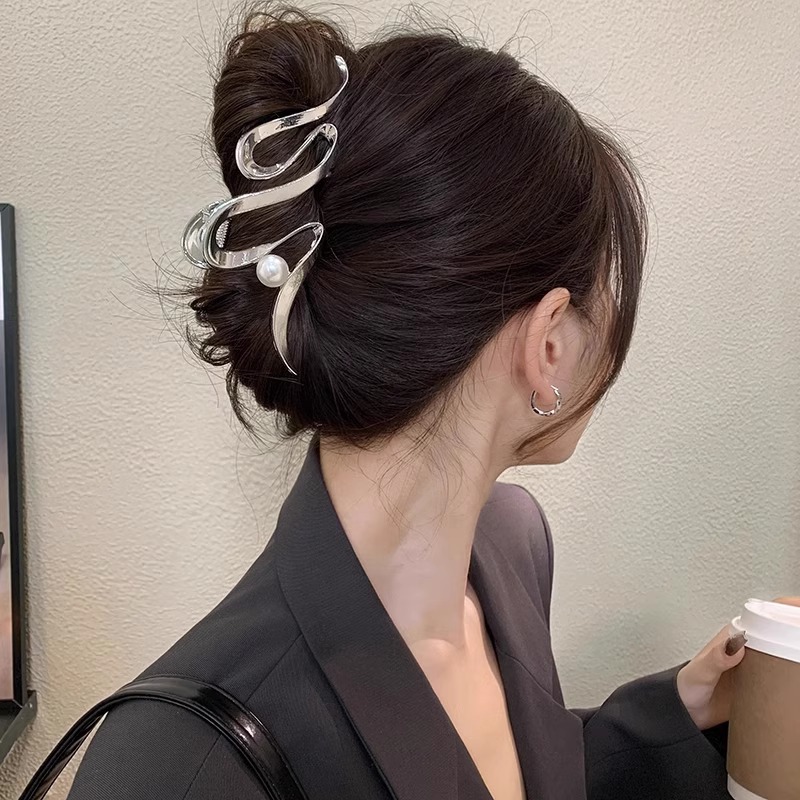 设计感冷淡风抓夹曲线异形发夹女