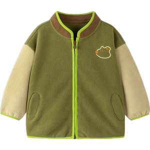 迷你巴拉巴拉男童女童便服宝宝双面摇粒绒外套2024秋季儿童棒球服