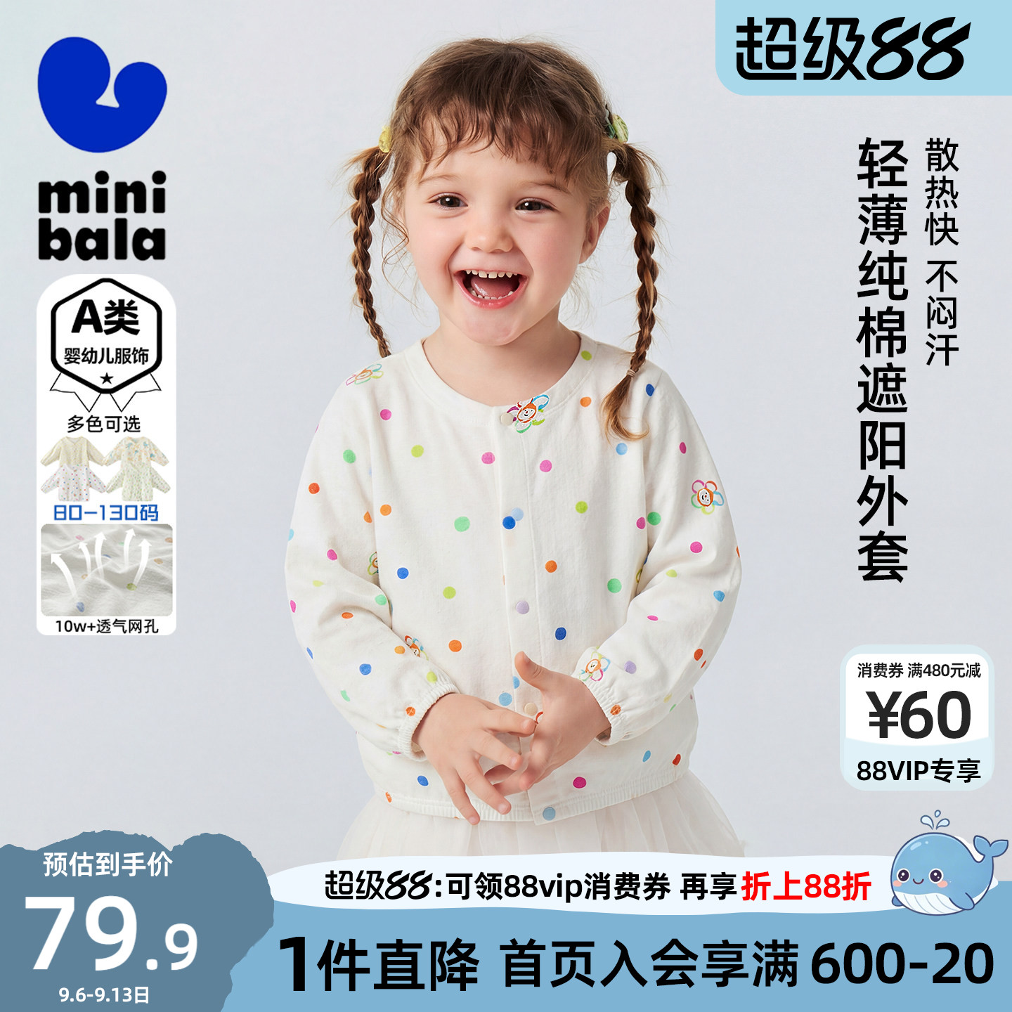迷你巴拉巴拉女童防晒衣图片