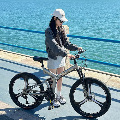 山地自行车红旗折叠软尾学生