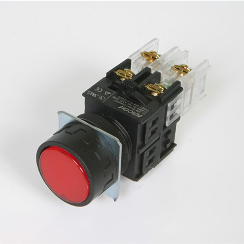 极速特价 凯昆 h按钮开关 K22-27Y10-RF/A2 圆形带灯安装孔22