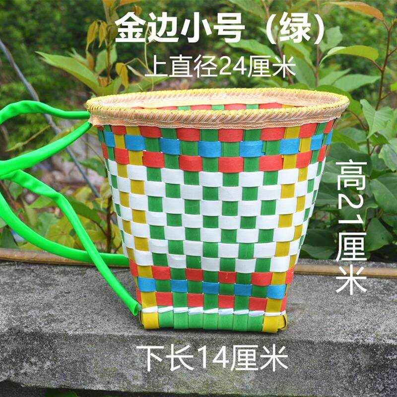 极速竹篓竹编婴儿小孩纯手工家用买菜背篼筐萝竹篮竹X篓竹筐收纳
