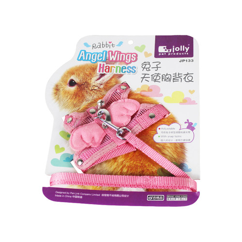 新品Jolly祖莉JP1q33兔子天使胸背衣背带牵引带外带绳溜兔绳兔斗