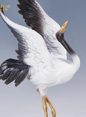 极速全铜仙鹤摆件客厅o家用摆放工艺品乔迁开业祝寿礼品玄关酒柜