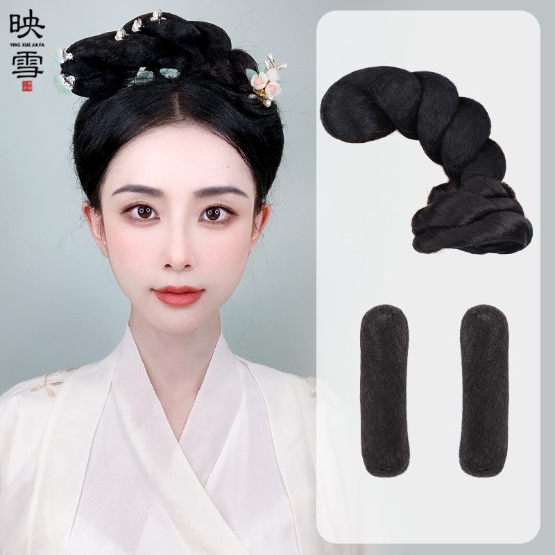 新品古装汉服假发包刘亦菲同款可变形G发髻古风造型全发丝日常明