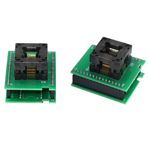 极速TQFP32-0.8间距LQFP32芯片QFP32转DIP32翻盖座下Z压编程烧录