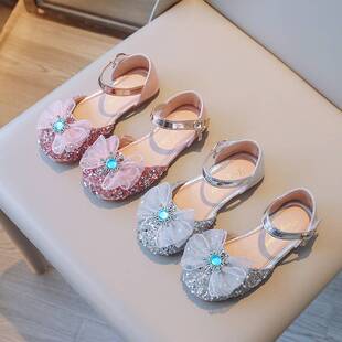 极速女童韩版时尚水晶公主鞋夏款软底水钻2023新款夏季Z儿童凉鞋