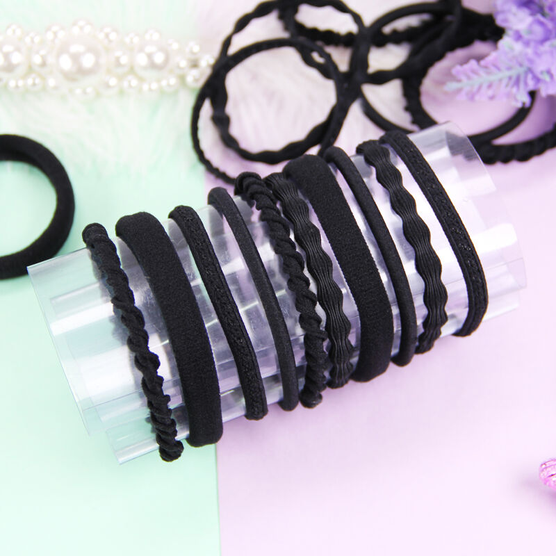 极速优家UPLUS日韩时尚清新高弹力E发圈发圈发圈套装20根时尚黑(