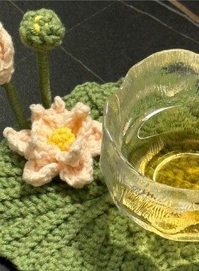 新品小师妹手作好运莲莲荷叶杯垫编织Ediy材料包毛线钩针礼物送同