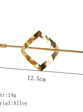 极速Fashion Geometric Hair Stick For Women HoQllow Hair Clip