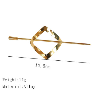 极速Fashion Geometric Hair Stick For Women HoQllow Hair Clip