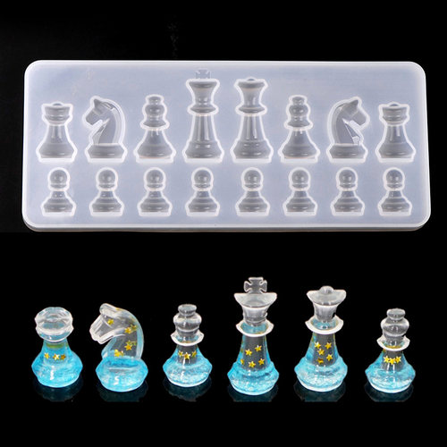 新品Silicone hMold For Resin International Chess Shape Silic