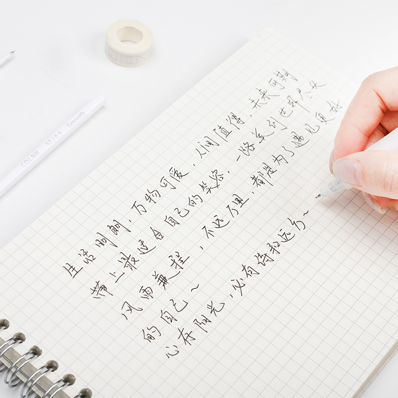 极速COLNK按动笔芯st针t管头顺滑大容量黑色替芯0.5学生考试刷题1