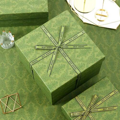 新品Kraft paper box birthday gift boxH rectangular packing b