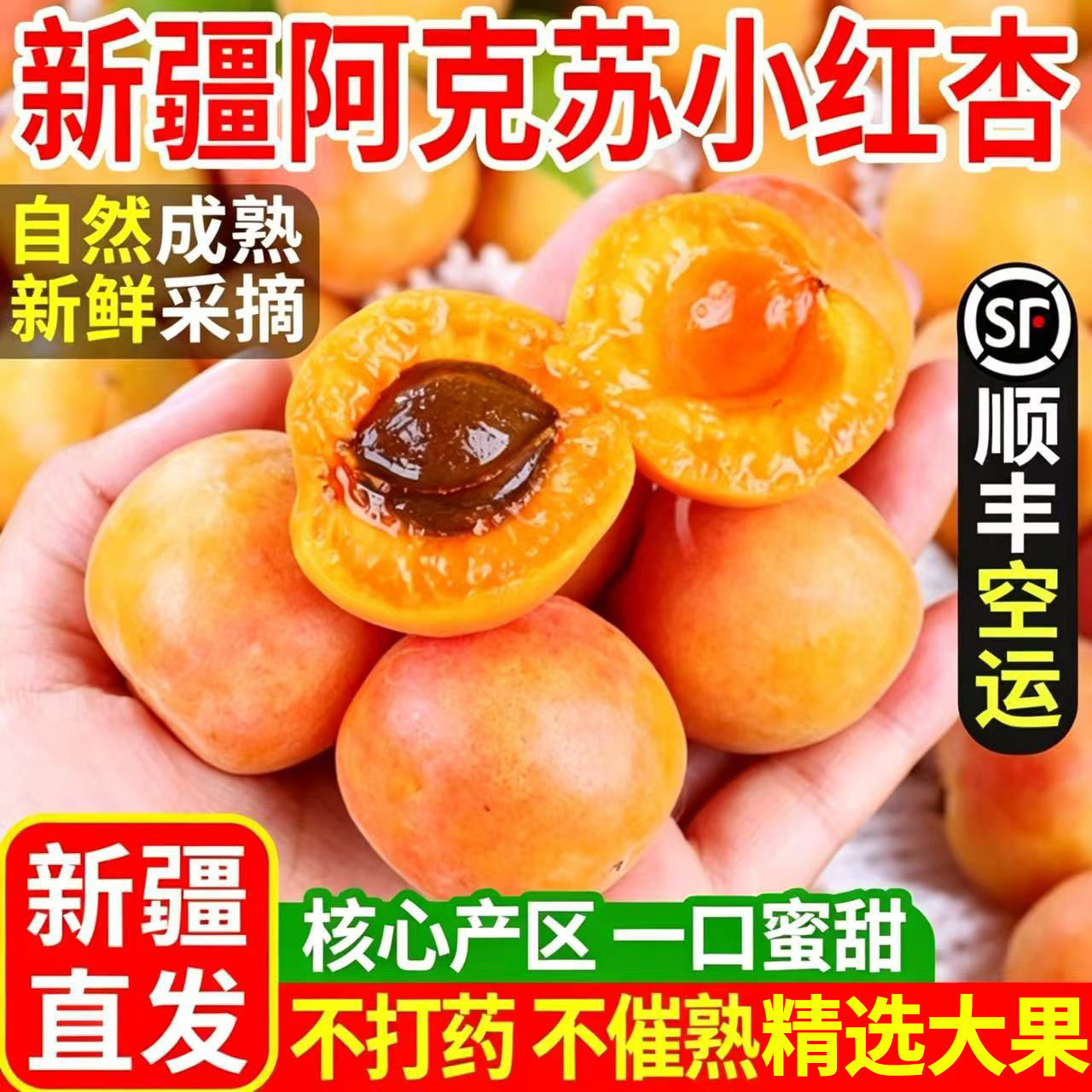 正宗新疆特产阿克苏现摘新鲜应季小红杏吊干杏子孕妇稀有网红水果