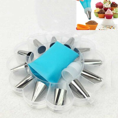 极速14pcs Decorating Tisp Set Icing Piping Nozzles TPU Pastr