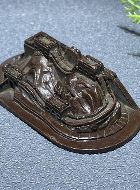 极速古玩收藏合金镀铜万里长城摆件创意工艺品家居V客厅电视柜茶