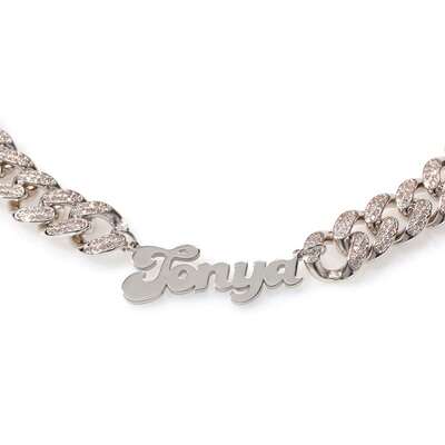 极速Hip Hop Necklace Jewelry 1 Heavy Industry Zircon Bu.ckle