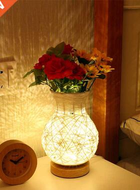 极速Artpad Modern USB Tatble Lamp Wood Shade 5W decoration N
