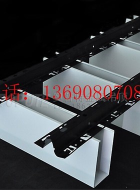 极速室内悬吊式天花板材料绿色铝方通F 铝合金条板方管铝挂片 u型