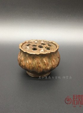 新品仿古铜器实心铜莲蓬创意香炉C荷花莲子塔香小香炉禅意熏香炉