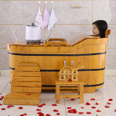 极速香柏a木洗澡木桶浴桶大人泡澡桶家用浴缸全身药浴桶薰蒸加厚