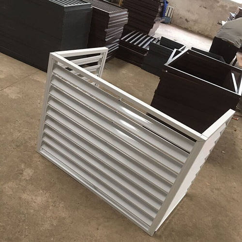 极速铝合金空调外机罩格栅防雨通风百叶窗工厂定制护栏W户外工1.5