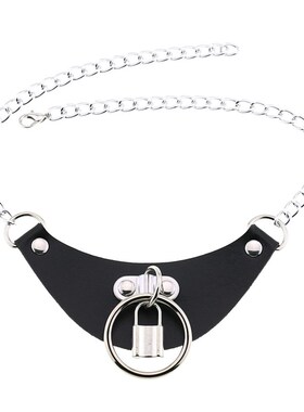 极速Newest Initial Necklace PUA Leather Black Goth Punk Rock