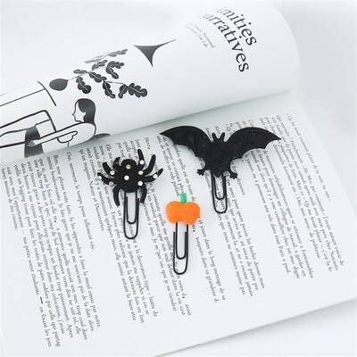 极速15pcs/lot Halloween Spiders pDumpkins black bat paper cl