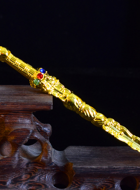 新品韦陀菩萨法器金刚杵韦陀鞭降魔杵宝杵K金鞭家居佛像合金兵器