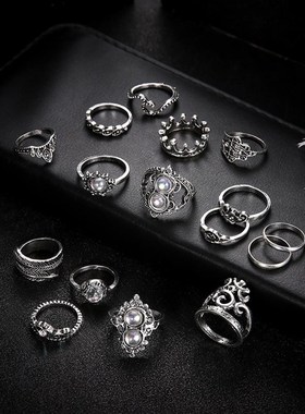 极速retro ethnic mstyle joint ring set index finger knuckle