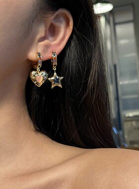 极速Eurbopean and American Fashion Retro Pink Opal Heart-sha