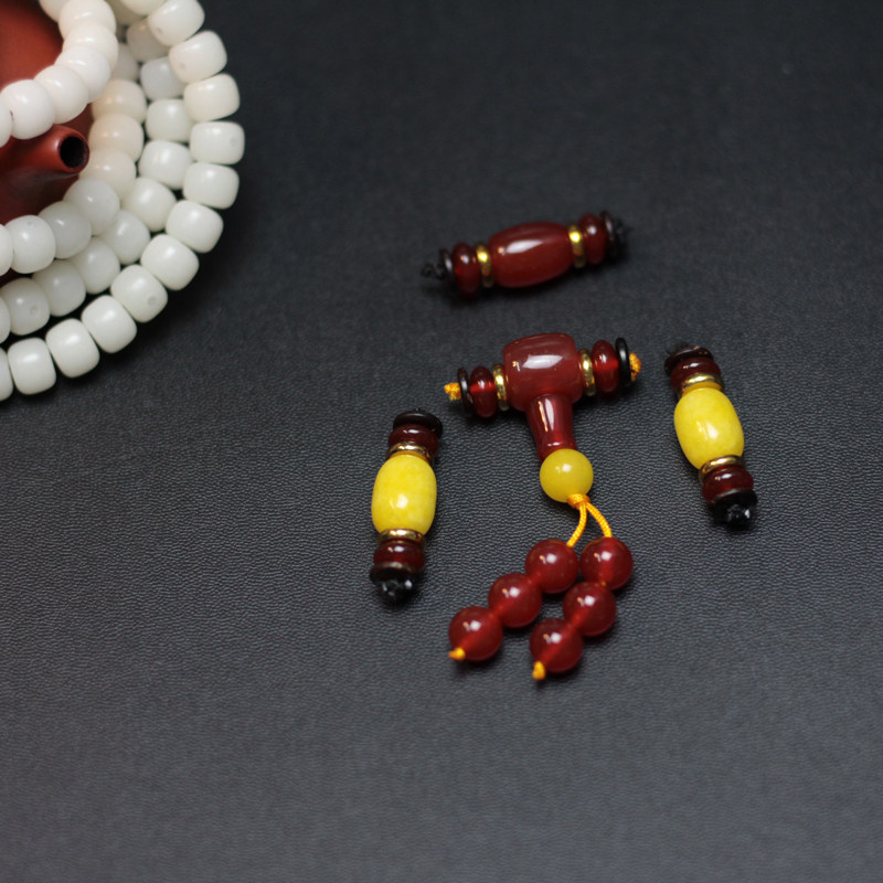 极速小金刚手串挂珠108颗配件新款小号J星月菩提配饰寿山石红玛瑙