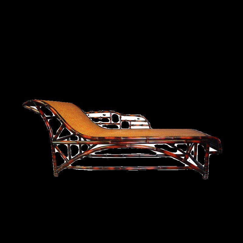 极速竹柒阁筇竹家具中式贵妃椅美人榻卧室L客厅休闲太妃躺椅阳台