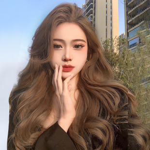 极速沐奇假发女长发自然仿真中分刘海大波浪全头R套式网红长卷发